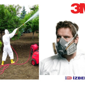 3M 6200+A2 Tarım İlaçlama İçin Yarım Yüz Gaz Maskesi (Filtre İle Birlikte)