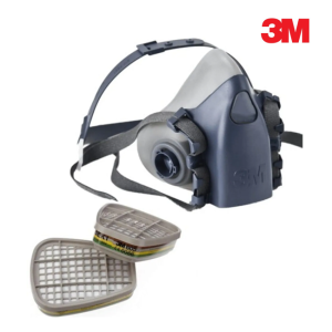 3M 7502 Yarım Yüz Maskesi (medium) + 6059 Abek1 Maske Filtresi (1 Çift)