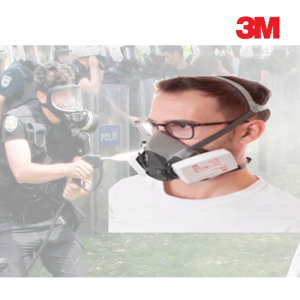 3M R D Aktif Karbonlu Biber Duman Ve Sis İçin Tam Koruma Yarım Yüz Gaz Maskesi (Filtre İle Birlikte)