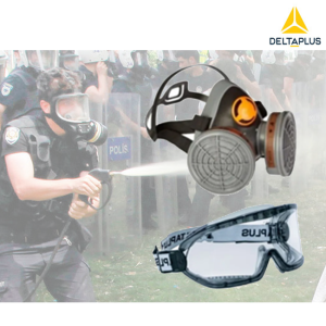 Delta Plus R D A2 Biber Duman Ve Sis İçin Gaz Maskesi + Goggle Gözlük Tam Set (Filtreli)