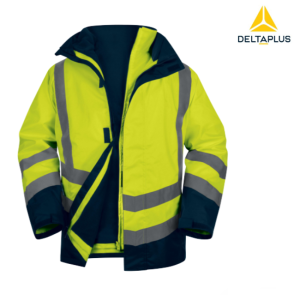 Delta Plus OPTIMUM3 Yüksek Görünürlüklü Soğuk-Su Rüzgar Geçirmez 5'i 1 Arada Oxford Parka